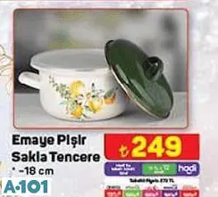 EMAYE PİŞİR SAKLA TENCERE 18 CM EMAYE PİŞİR SAKLA TENCERE 18 CM